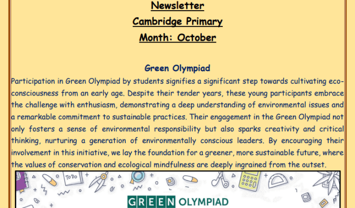 Newsletter October Primary Class img
