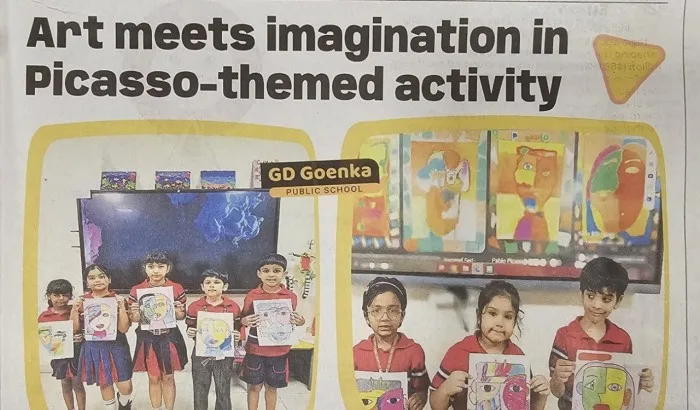 Young Artists at GD Goenka Public School Explore Creativity in Picasso-Themed Activity img