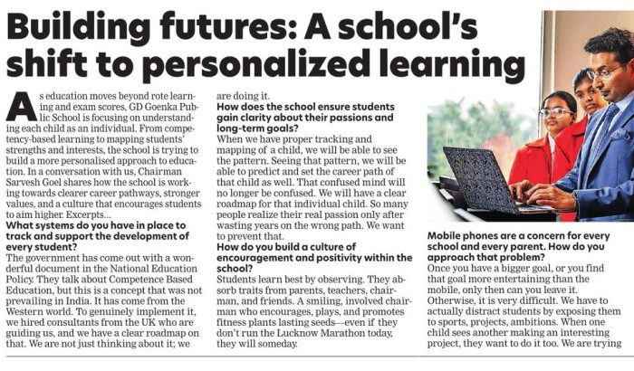 GD Goenka Embraces Personalized Learning for Students img
