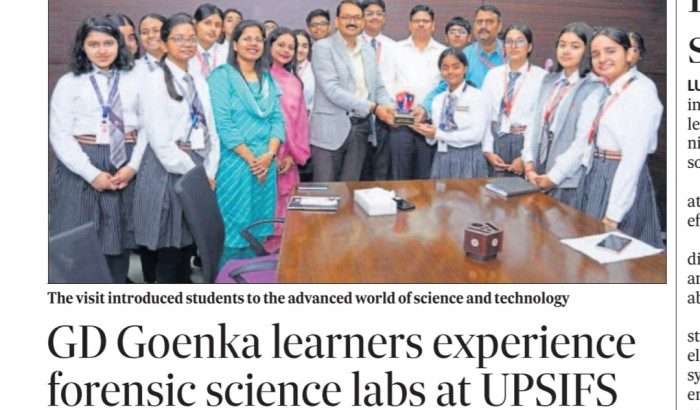 GD Goenka Students Explore Forensic Science at UPSIFS img